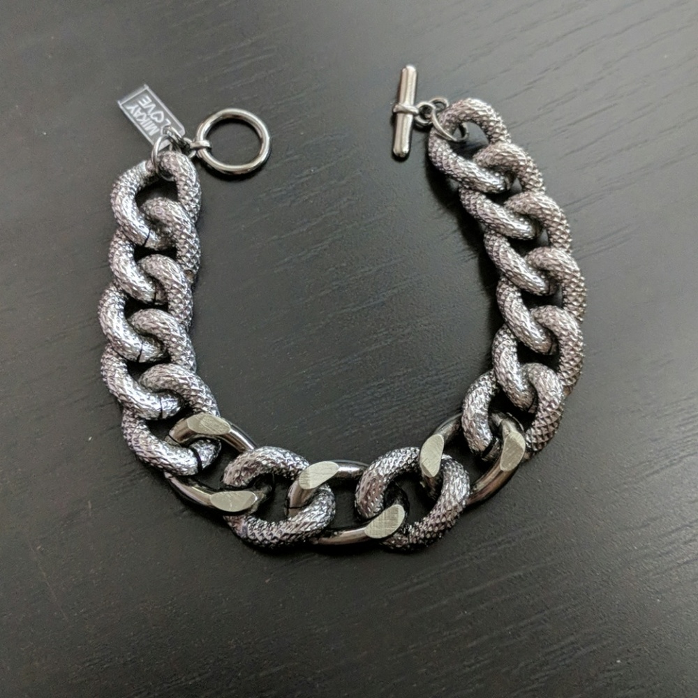 MikayLove Gunmetal Chain Bracelet